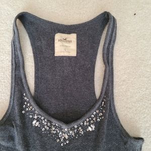 Jeweled Hollister racer back tank top